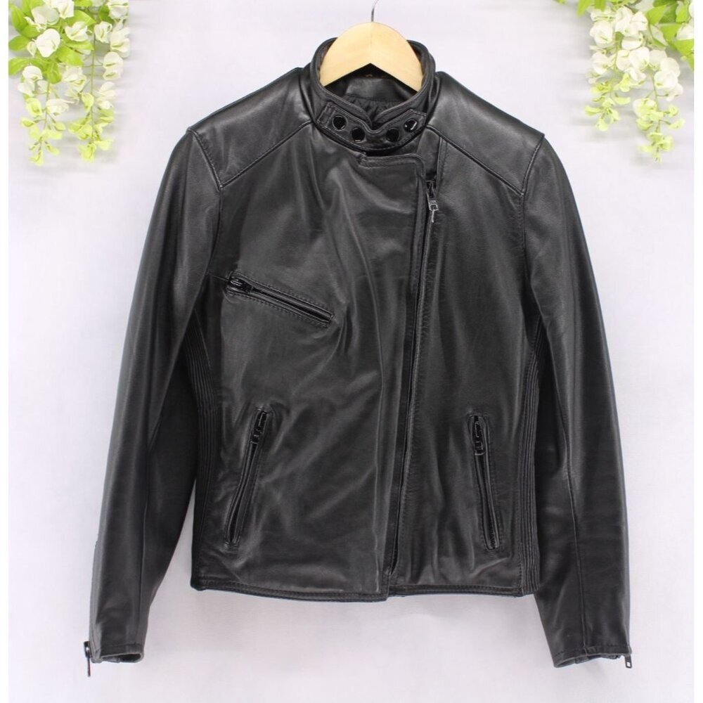 Hein Gericke by Harley Davidson Women's Leather Motorcycle Jacket Sz 34 VTG